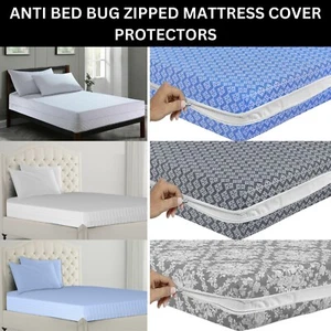 MIA Zipped Anti Bugs Mattress Encasements Cover Protectors Double King All Size - Picture 1 of 35