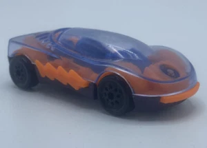 Hot Wheels 1994 Die Cast Car Clear Transparent Orange Blue Race - Picture 1 of 4