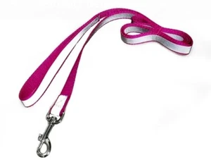 Reflective Dog Leash - Pink, Large Medium Small Dog, Nylon, Durable, 4 1/2 feet - Picture 1 of 3