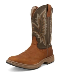 Mens 10.5D Twisted X MUL0002 UltraLite Square Toe Cowboy Boots Brown Olive - Picture 1 of 6