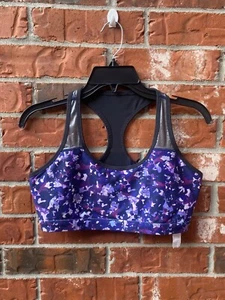 Fabletics Womens Medium Purple Printed Sports Bra - Picture 1 of 7