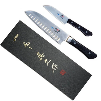 Japan MAC MS-46 Pro Series 2 PCS Japanese Santoku Knife Set (MSK-65 & SK-40) NIB