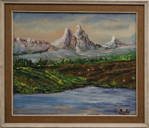 Buby dal Toso ( Scuola XX Secolo ) Dipinto Olio su Tela Paesaggio con Cornice - Imagen 1 de 5