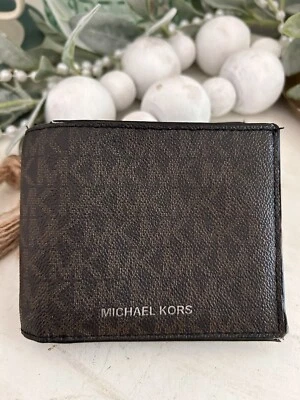 Billetera de PVC Michael Kors Signature para hombre Foto 1 de 4