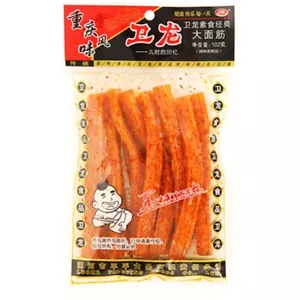 3 Bags WEILONG LATIAO Hotstrips Hot Strips Chinese Spicy Snacks 卫龙经典辣条大面筋 - Picture 1 of 4