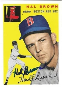 Autograph Signed 1954 Topps Archives 172 Hal Brown Boston Red Sox Deceased - Picture 1 of 1