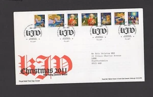 RAR!  2011 CHRISTMAS KING JAMES BIBLE FDC to Eric Bristow MBE DARTS PERFECT - Bild 1 von 1
