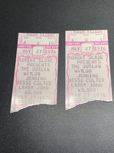 The Outlaw Waylon Jennings Jessi Colter Larry John Wilson Ticket Stubs Mai 1976 - Bild 1 von 9