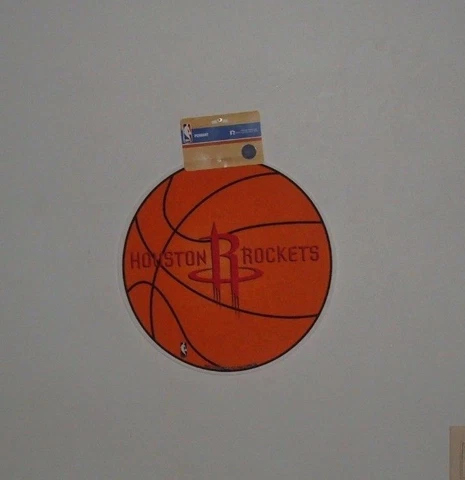 HOUSTON ROCKETS 14" ROUND BASKETBALL SHAPE CLASSIC  FELT WALL PENNANT NEW NBA Cover