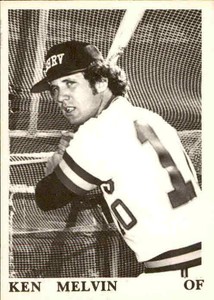 1975 Shreveport Captains TCMA #10 Ken Melvin Outfielder - NM Baseball Card
