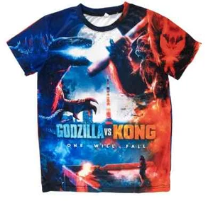SALE Adult Godzilla vs Kong One Will Fall T-Shirt Lightweight Double Side Print - Picture 1 of 3