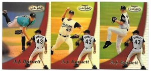 A.J. BURNETT 3 CARD LOT 2000 TOPPS GOLD LABEL SET 63 CLASS 1 2 3 FLORIDA MARLINS - Picture 1 of 1