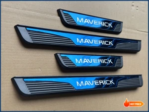 4Pcs Blue Door Scuff Sill Cover Panel Step Protector for Maverick Accessories - Picture 1 of 14