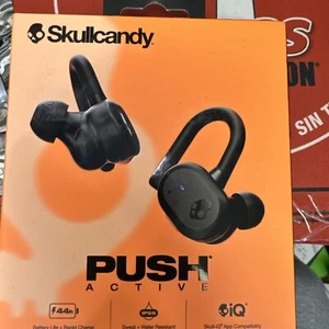 NEW SKULLCANDY PUSH ACTIVE TRUE WIRELESS SPORT EARBUDS BLACK FAST FREE SHIPPING - Photo 1 sur 1