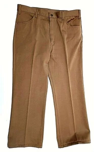Pantalones de vestir Levi's con corte bota marrón talla 38x28 con botones y cremallera muy buenos - Imagen 1 de 6