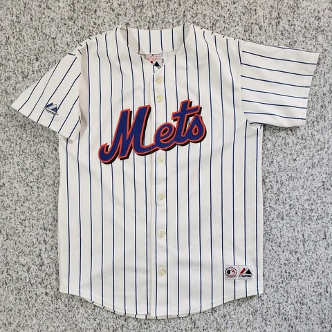 Vintage Majestic New York Mets Carlos Beltran #15 Baseball Jersey Youth Large Cover