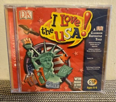DK: I Love the USA! Explore The States (CD-ROM Educational Software) NEW, Sealed - Image 1 of 3