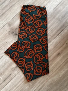 NEW Vintage LuLaRoe TC Leggings Dark Green w Salted Pretzel 🥨/pretzel leggings - Picture 1 of 2