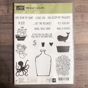 Stampin Up MESSAGE IN A BOTTLE Stamp Set Valentine’s Day -You Octopi My Thoughts - Picture 1 of 2