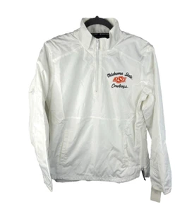 Chaqueta cortavientos Oklahoma State Cowboys NCAA para mujer manga larga 1/4 cremallera M nueva con etiquetas - Imagen 1 de 17