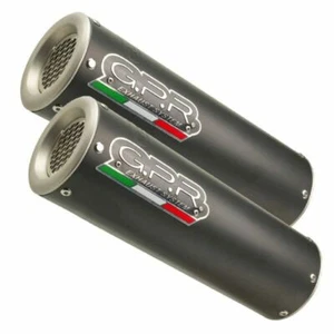 GPR EXHAUST DUCATI Monster 696 2008/14 HOMOLOGATED DUAL SLIP-ON EXHAUST M3 BLACK - Picture 1 of 9