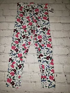 Leggings floreali bianchi nuovi senza etichette vecchia marina taglie XS, L, XL - Foto 1 di 2
