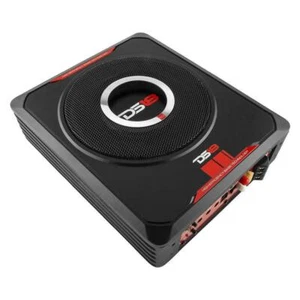8" 600 Watt Under-Seat Compact Car Amplified Black Subwoofer SQBASS8 DS18 - Picture 1 of 4