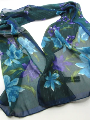 Jones New York Lt Peso Bufanda Mujer Multicolor Tonos Joya Floral Poliéster Foto 1 de 4