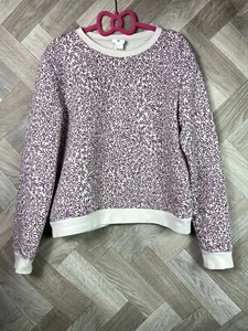 MORRIS CO X H&M White/Purple/Red Floral Print Long Sleeved Jersey Jumper Size S - Picture 1 of 22