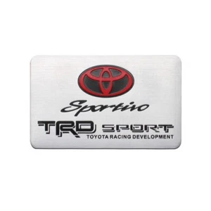 TOYOTA TRD Sport Emblem Plate Height 50mm Width 80mm Aluminum Japan JDM - Picture 1 of 2