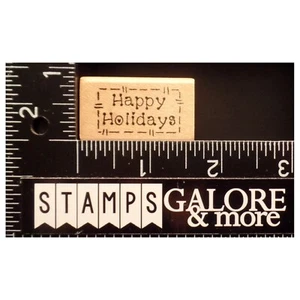 Darcies Rubber Stamps E3917 HAPPY HOLIDAYS GREETING #T06 - Picture 1 of 2