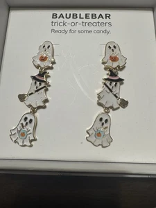 Orecchini pendenti Baublebar dolcetto o scherzetto 3 fantasmi borchia Halloween tono oro - Foto 1 di 3