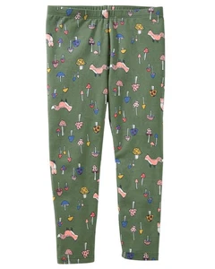 OshKosh B'Gosh Kid Girls' Fox Print Stretch Leggings 4-14 - Picture 1 of 1