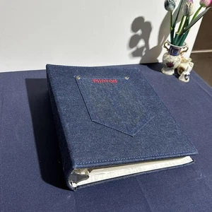 Vintage Denim Jean Pocket Photo Album (50 self-adhesive pages) - Picture 1 of 24