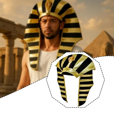 Sombrero de faraón egipcio suministros de fiesta para actuación escénica vestido de juego de rol Foto 1 de 4