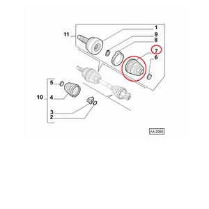 Soufflet Demi-Arbre Différentiel Fiat Idea - Punto - Alfa Mito Original 46308323 - Bild 1 von 1
