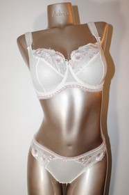 Aubade Paris Sample Nymphea Paradis White Lingerie Set 34E S