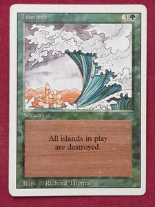 Magic The Gathering REVISED EDITION TSUNAMI green card MTG - Picture 1 of 2