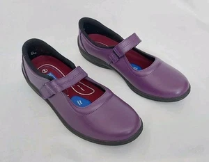 ZAPATOS MARY-JANE FREE-STEP COMFORT SYSTEM PÚRPURA IMITACIÓN CUERO UK8 ¡NUEVOS P&P GRATIS!! - Imagen 1 de 9