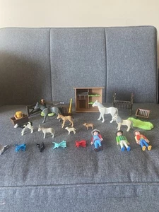 Playmobil Mini Farm Animals Set 20+ Horses, Cow, Sheep (Great Condition) - Picture 1 of 5
