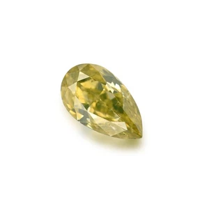 0.26 Ct Natural Fancy Color Yellow Diamond Pear I1 GIA Certified Jewelry Rare - Picture 1 of 7