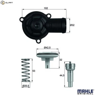 THERMOSTAT COOLANT TI 220 87D FOR SKODA OCTAVIA/II/Combi LAURA ROOMSTER FABIA - Image 1 of 4
