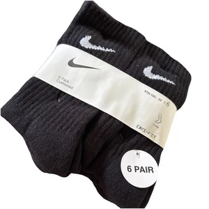 Nike Boys XS Cushioned Crew Socks DRI-FIT 5-7 Shoe Size 10C-3Y Athletic 6 Pair - Picture 1 of 2