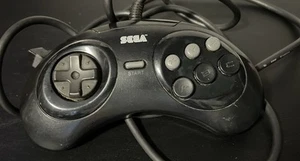 Sega Genesis 6 Button Controller [Black] Model MK 1653 Original OEM - US Seller - Picture 1 of 5