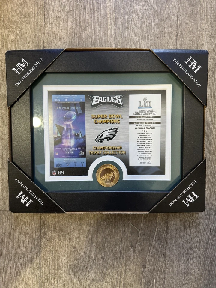 Colección de boletos de campeonato réplica de The Highland Mint Eagles. 12”x10” Foto 1 de 1