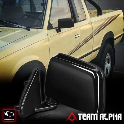 适用于 1986 - 1997 年日产 D21 拾音器[手动]左侧可折叠工厂风格镜面 — 第 1/4 张图片