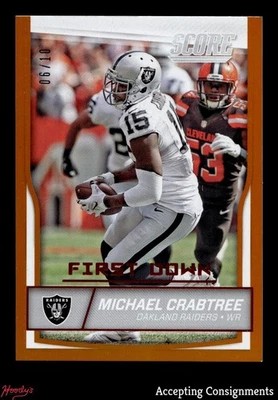 2016 Score First Down #232 Michael Crabtree 6/10 RAIDERS - Image 1 of 2