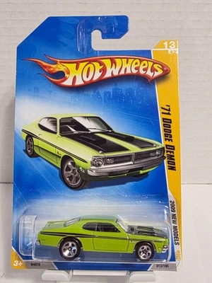 Hot Wheels 1971 '71 Dodge Demon Green #13 2009 nuevos modelos coche fundido a presión 013/190 Foto 1 de 4