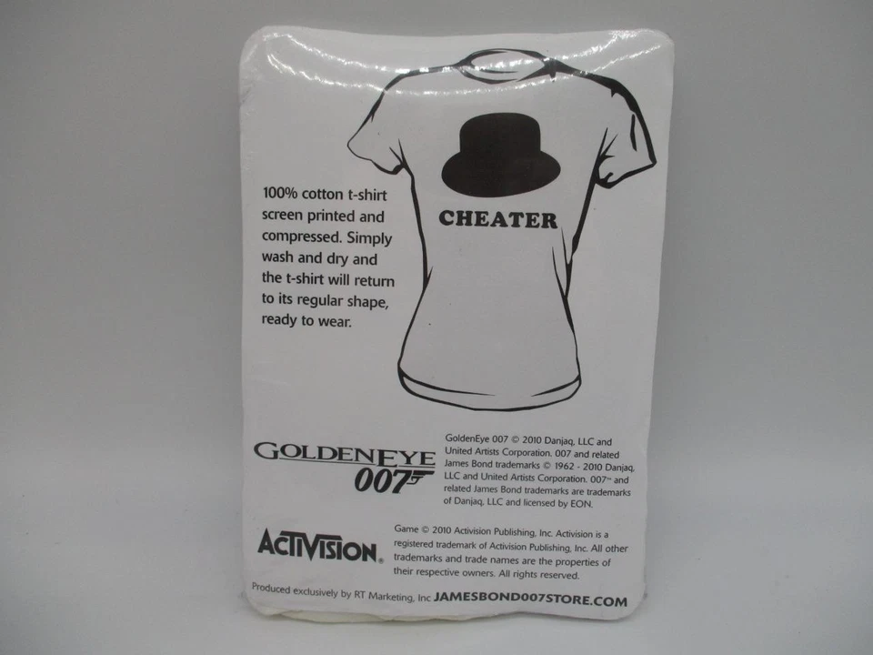 007 GOLDENEYE ''CHEATER'' ФУТБОЛКА ХЛОПОК НОВЫЙ 2010 ACTIVISION - Изображение 1 из 1