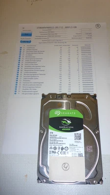 Seagate Barracuda 8 TB HDD 3.5 Zoll intern aus NAS (4) Funkt. - Bild 1 von 2